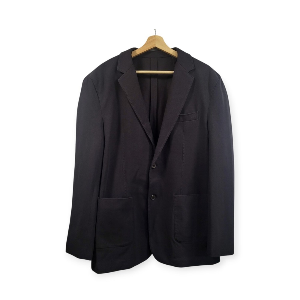 Quince Organic Cotton Pique Knit Blazer Mens Large Black Sport Jacket NWT - Picture 6 of 13